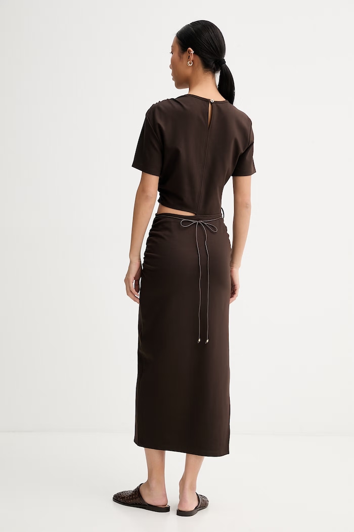 Îmbrăcăminte Sessun rochie cu vâscoză 26205006 maro