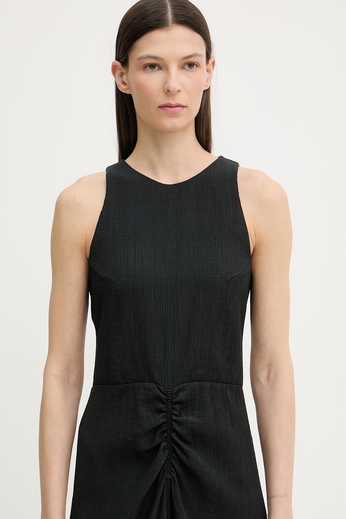 Sessun rochie cu vâscoză negru 26205002