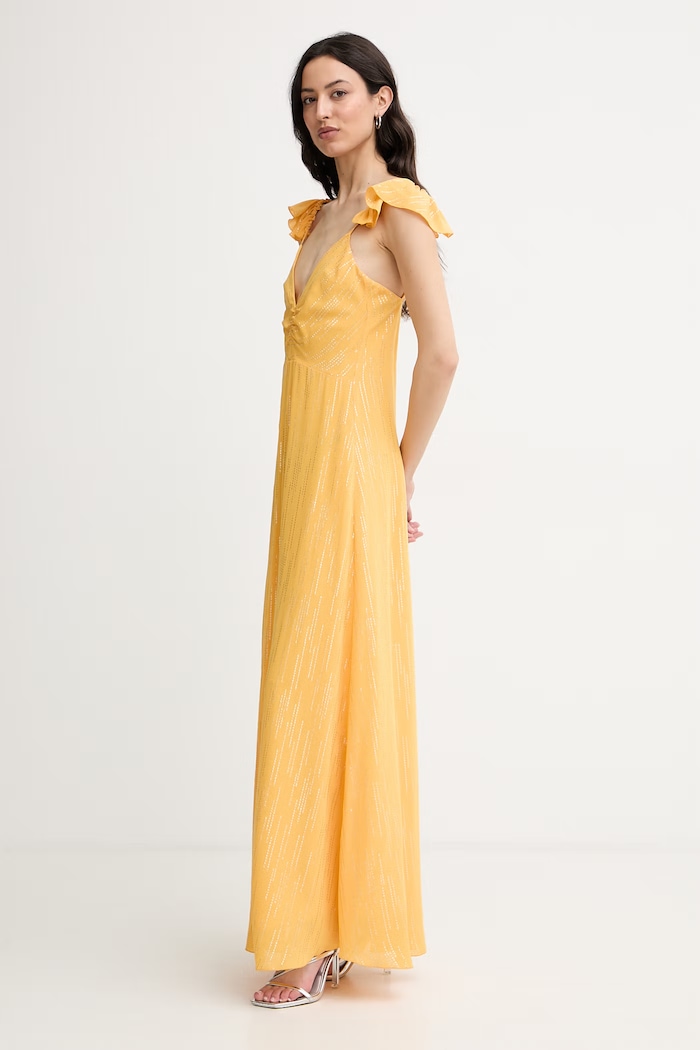 Forte Forte sukienka z wiskozą 14892.my.dress pomarańczowy SS26