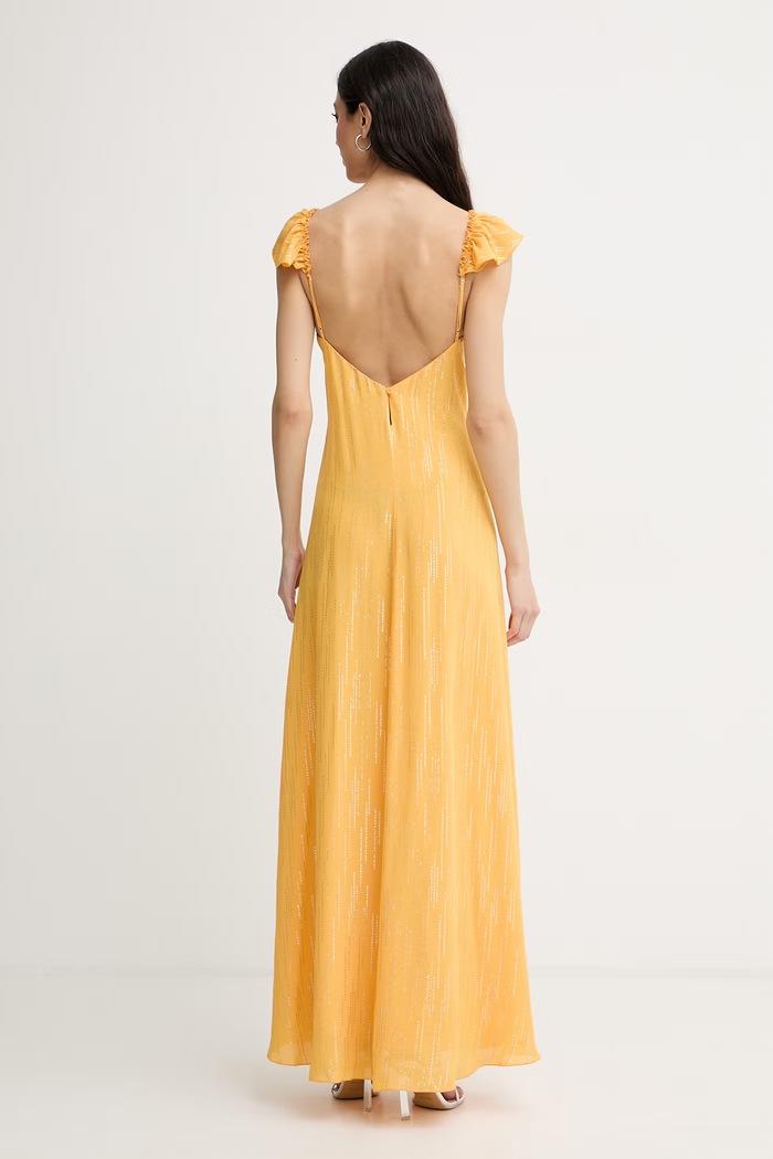 Odzież Forte Forte sukienka z wiskozą 14892.my.dress pomarańczowy