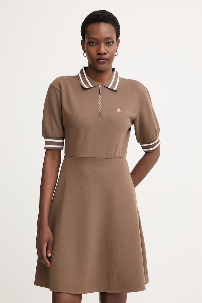 Armani Exchange šaty hnedá XW001739.AF13401