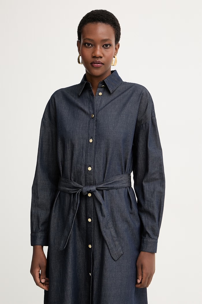 Armani Exchange košeľové šaty rifľové modrá XW001794.AF21337