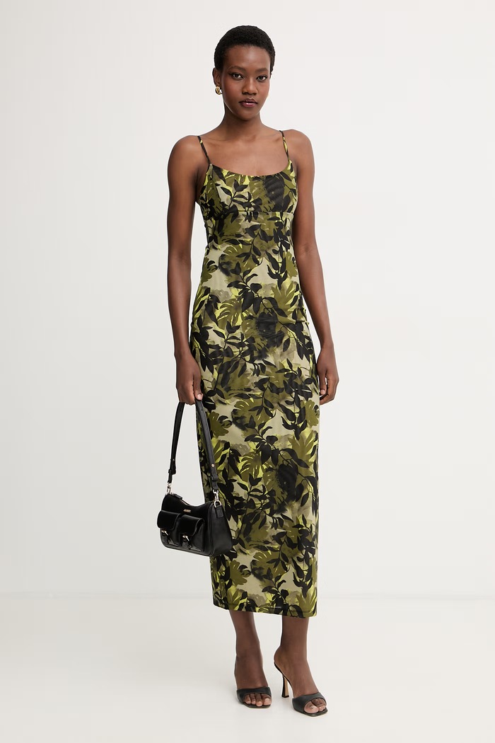 Armani Exchange rochie XW002054.AF21292 verde SS26