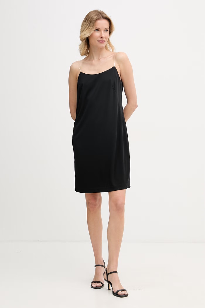 DKNY sukienka MATTE DD6J1T30 czarny SS26