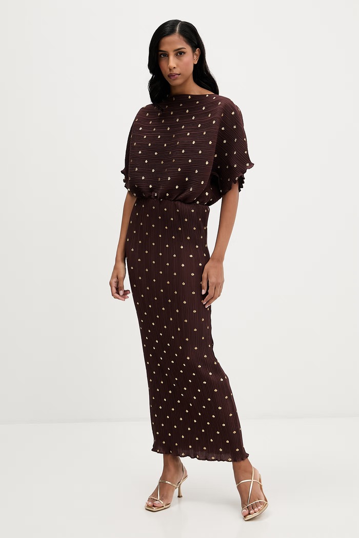 Never Fully Dressed vestito NFDDR2193 marrone SS26