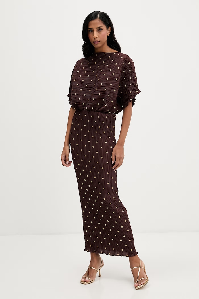 Never Fully Dressed vestito NFDDR2193 marrone SS26