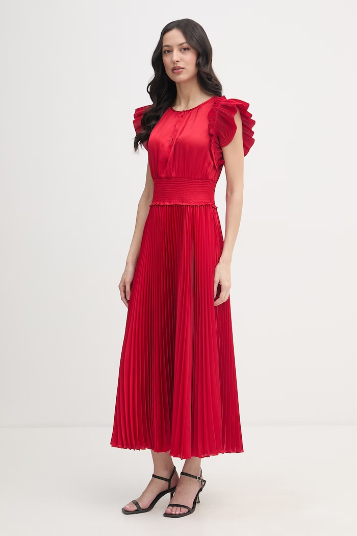 Joop! rochie plisată 30100585 rosu SS26