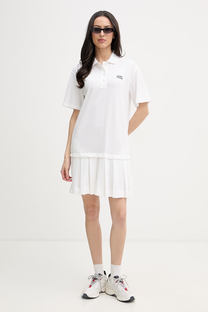 Joop! rochie cu bumbac 30100680 alb SS26