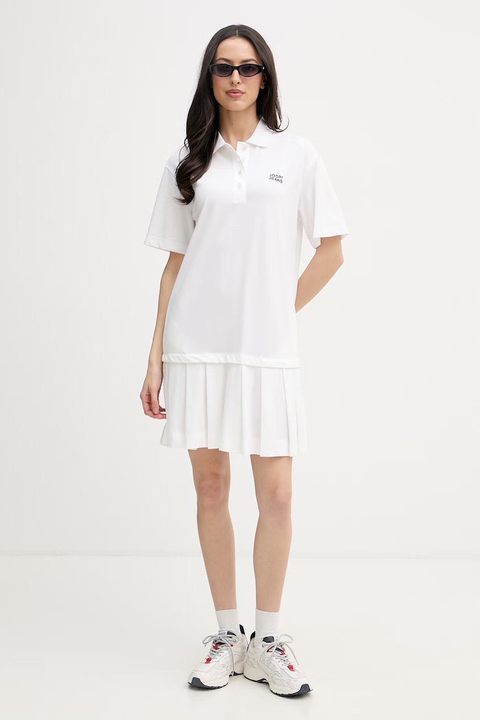Joop! rochie cu bumbac 30100680 alb SS26