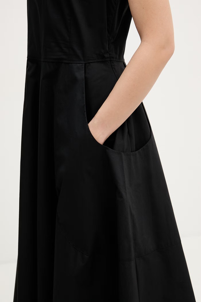 Bombažna obleka Dkny DJ6D9193 črna