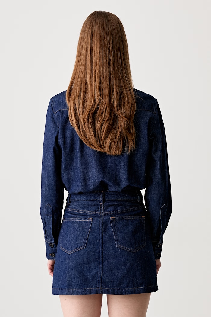 Clothing A.P.C. dress plain denim COHMJ.F35250 navy