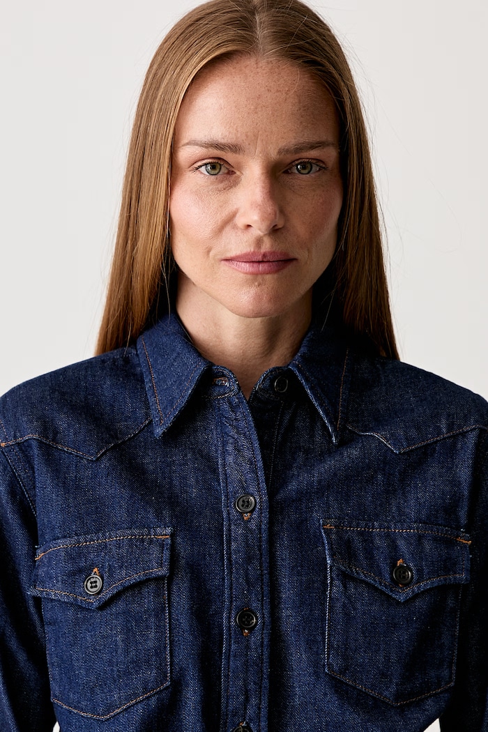 A.P.C. dress plain denim navy COHMJ.F35250