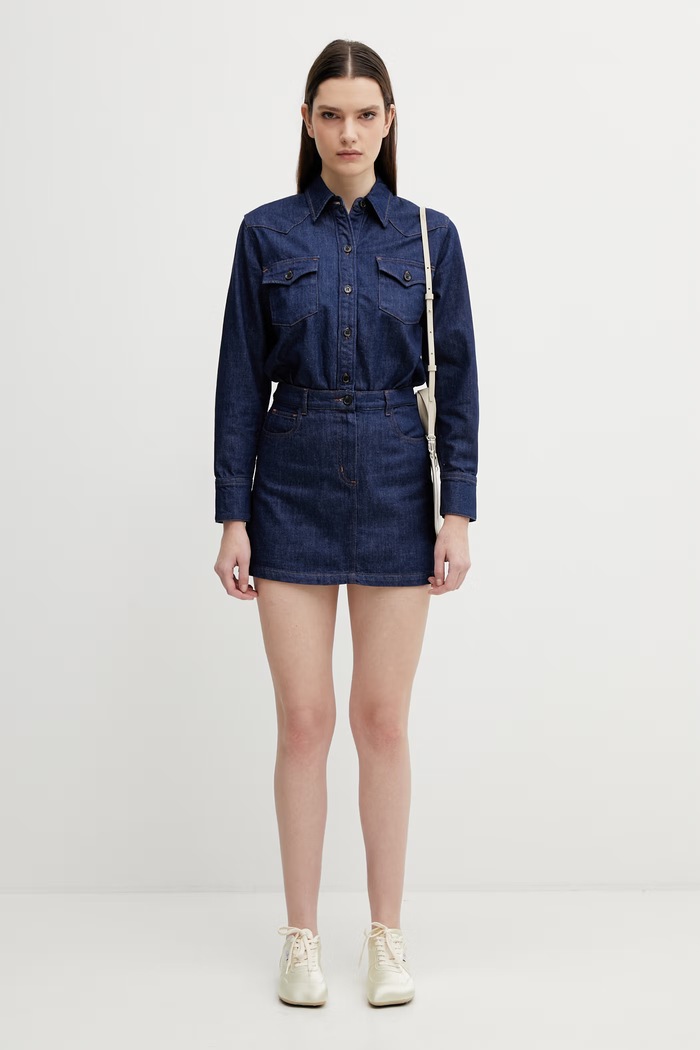 Джинсова сукня A.P.C. Robe Chemise Western COHMJ.F35250 темно-синій