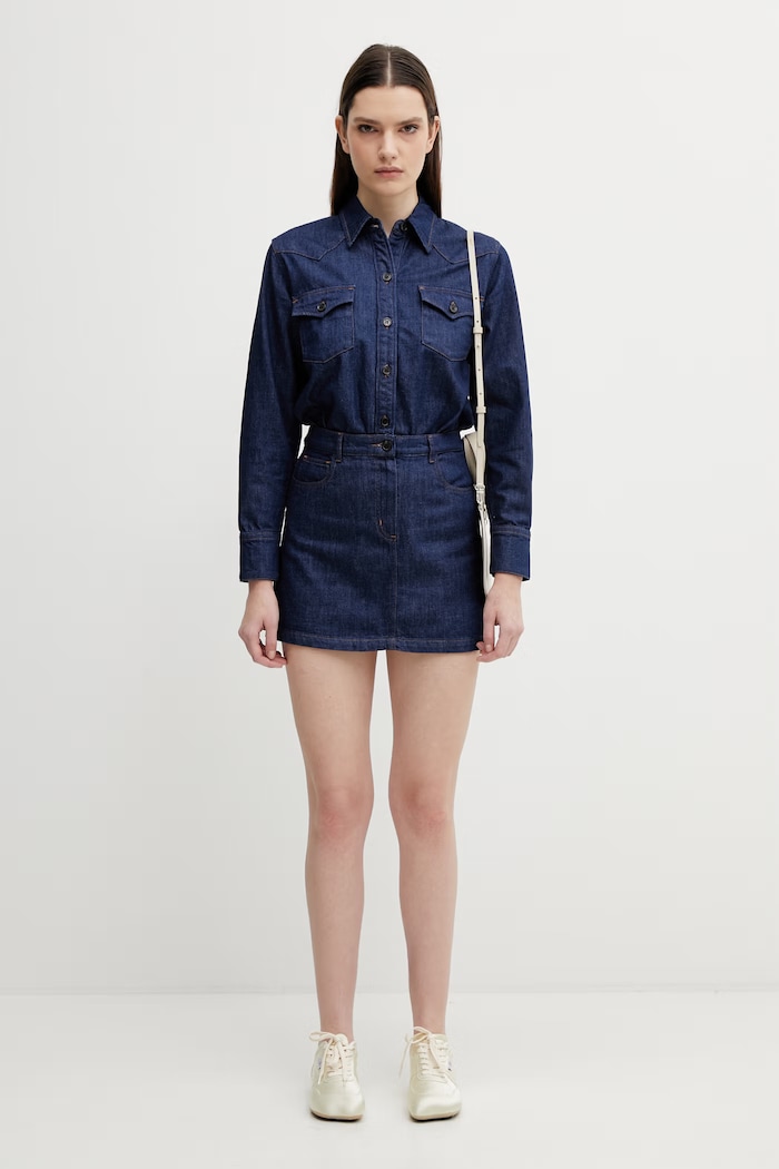 Джинсова сукня A.P.C. Robe Chemise Western COHMJ.F35250 темно-синій