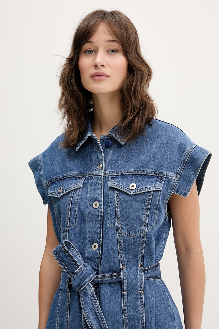 Rifľové šaty Karl Lagerfeld Jeans modrá B2W13054