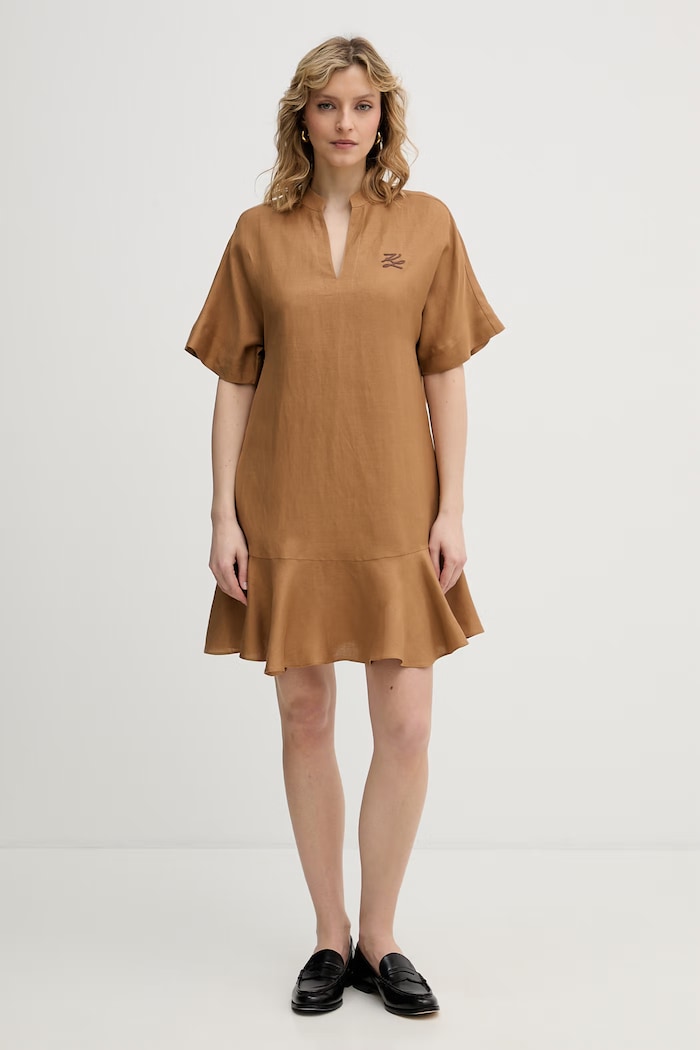 Karl Lagerfeld rochie cu in B2W13028 maro SS26