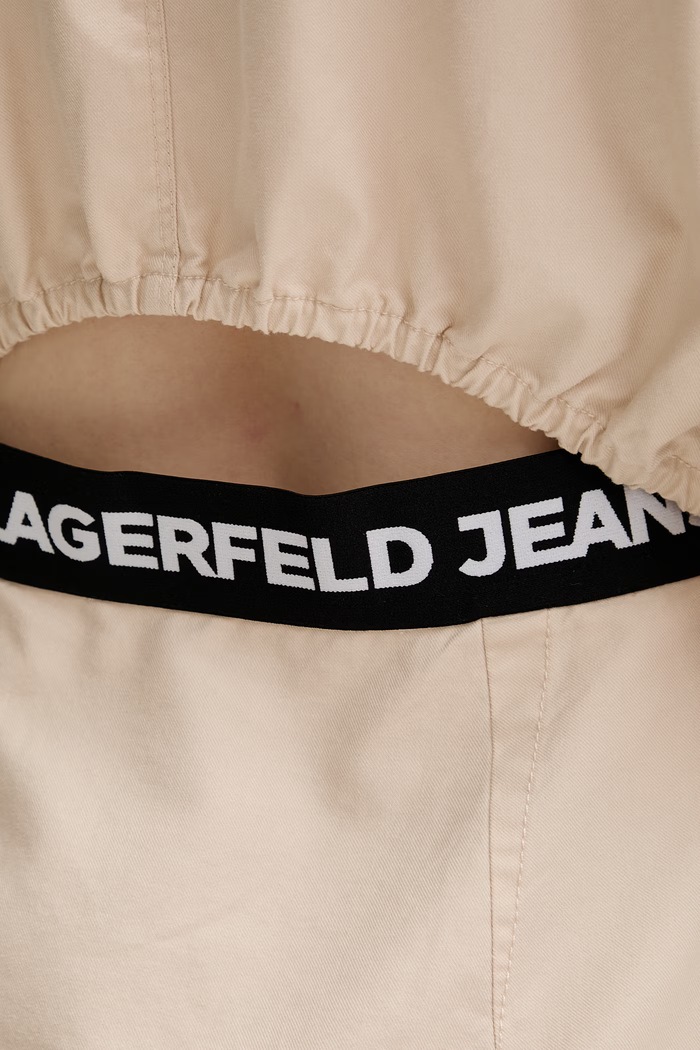 Karl Lagerfeld Jeans košeľové šaty bavlnené B2W13035 béžová