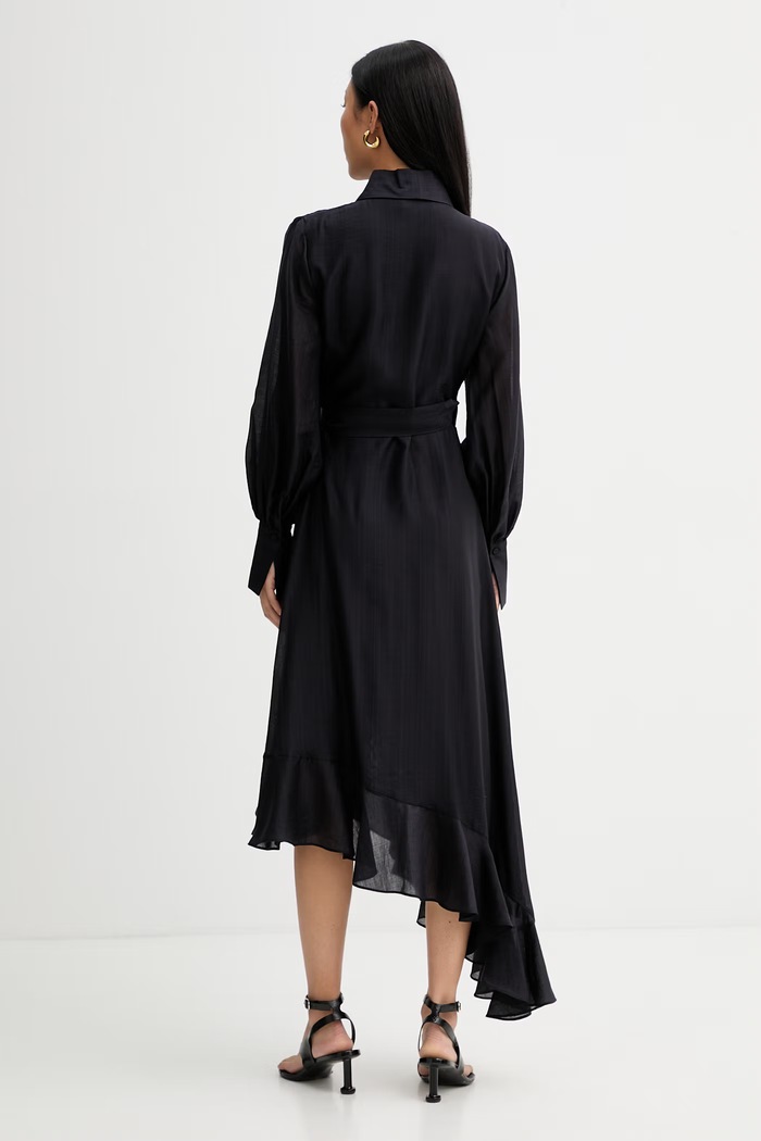 Îmbrăcăminte Blugirl Blumarine rochie petrecută cu lyocell RA6195.T486A negru