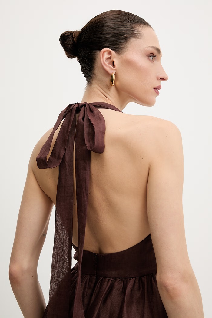 Φόρεμα Bardot 60361DB καφέ