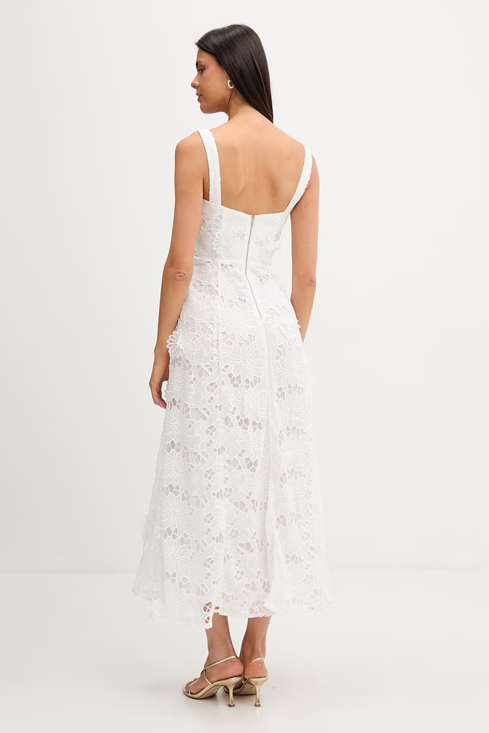 Îmbrăcăminte Bardot rochie cu corset 58655DB4 alb