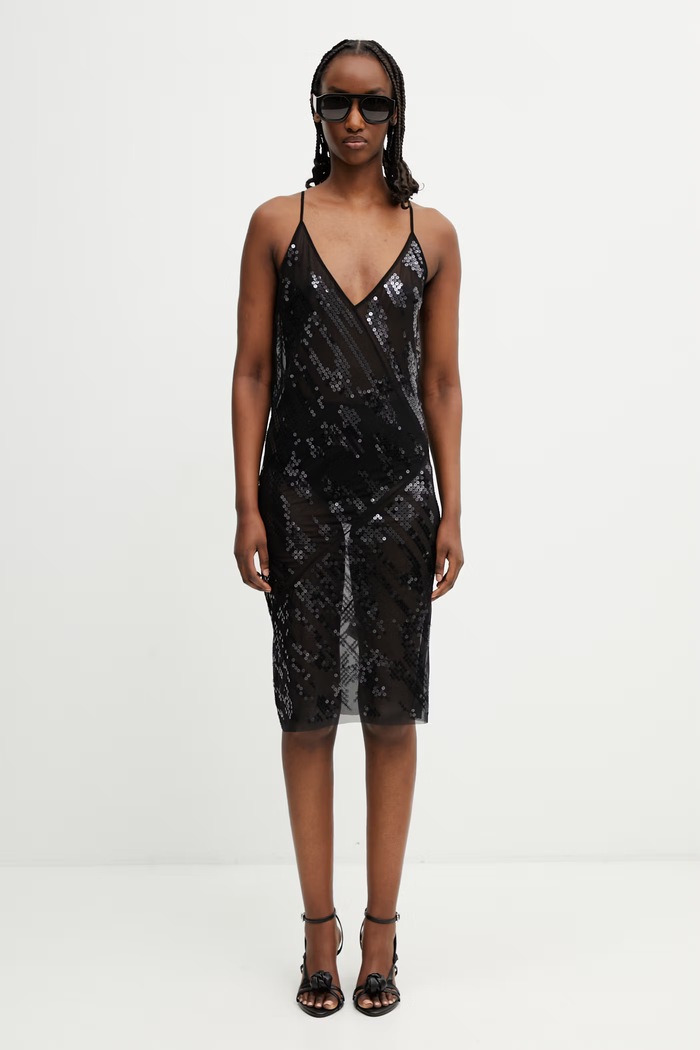 Rick Owens Lilies spodnicové šaty LI01F7567.TUSM21 čierna