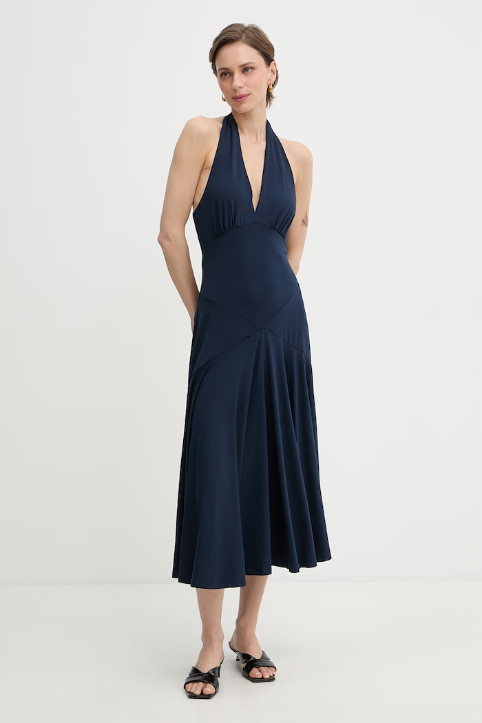 MICHAEL Michael Kors obleka mornarsko modra MS683COH6J