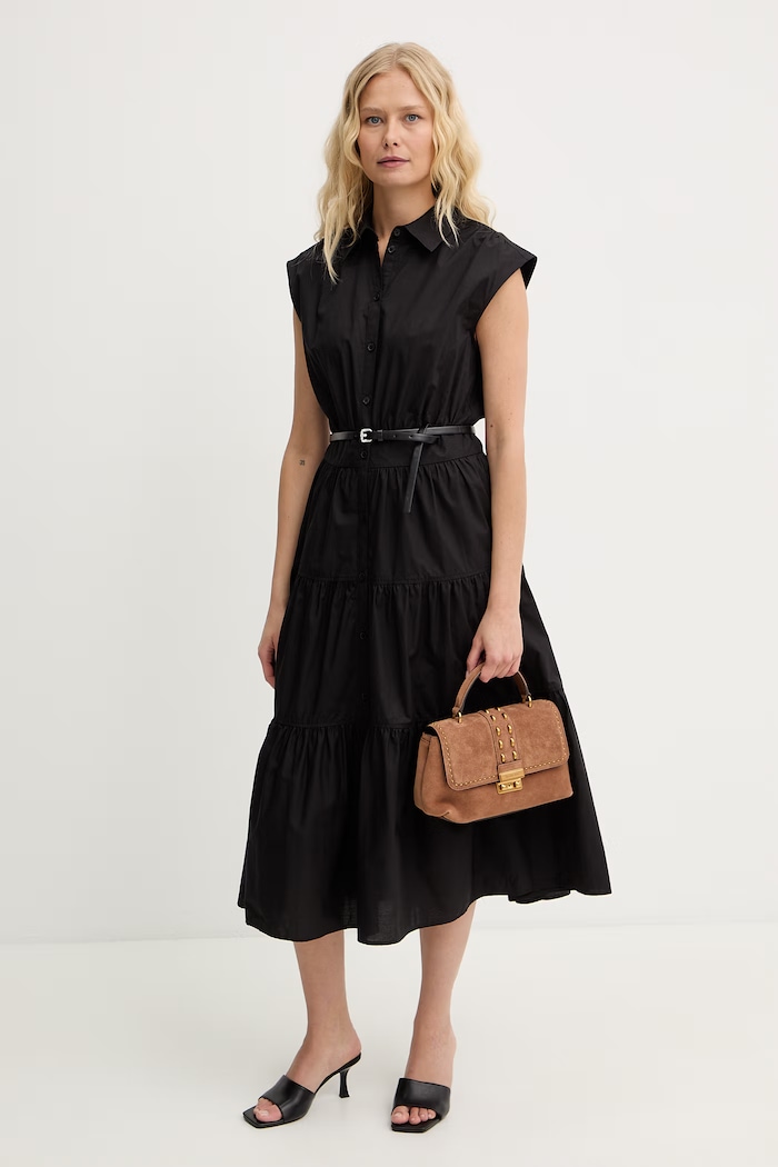 MICHAEL Michael Kors šaty bavlněné MS683I5KLZ černá SS26