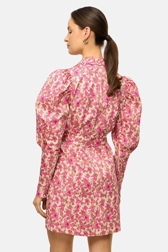 Bizuu rochie din bumbac GEORGINA GEORGINA.MULTIKOLOR roz SS26