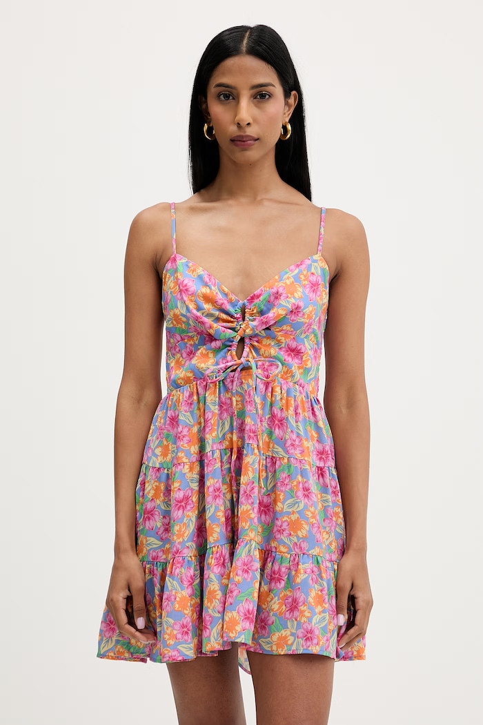 Rip Curl rochie evazată din vâscoză MALIBU COVE multicolor 097WDR