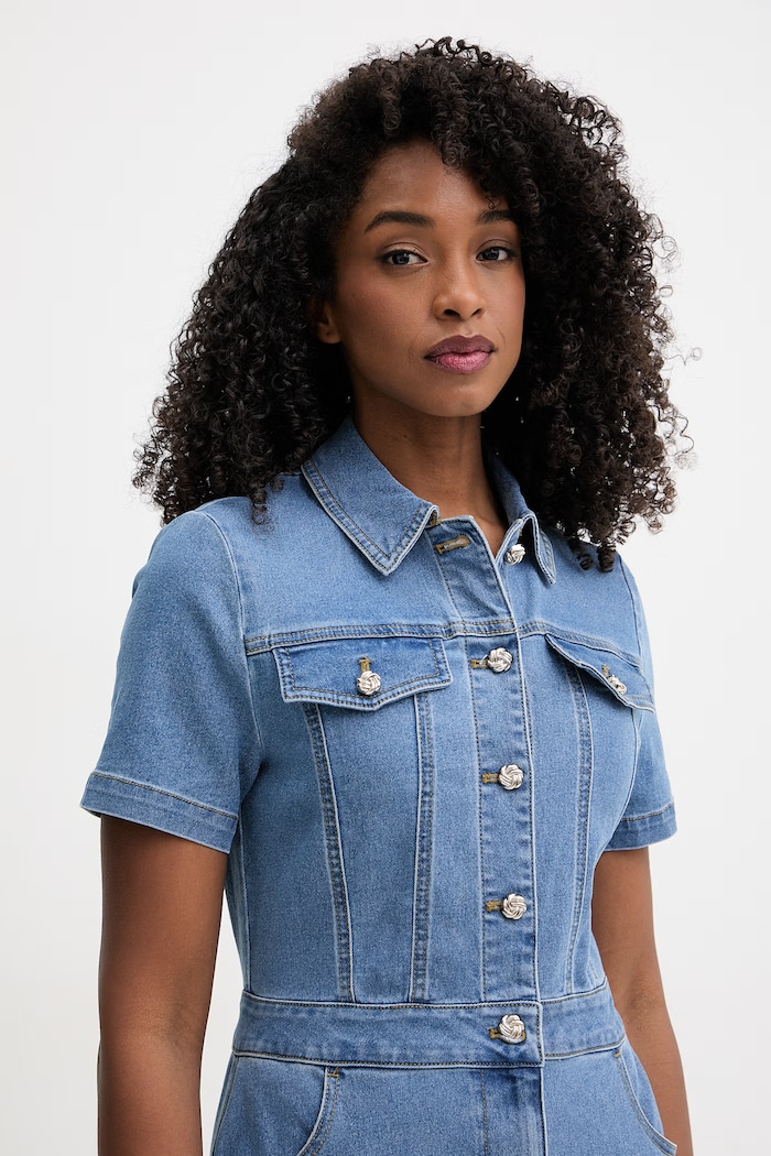 Morgan rochie din denim albastru 261.RIGHT