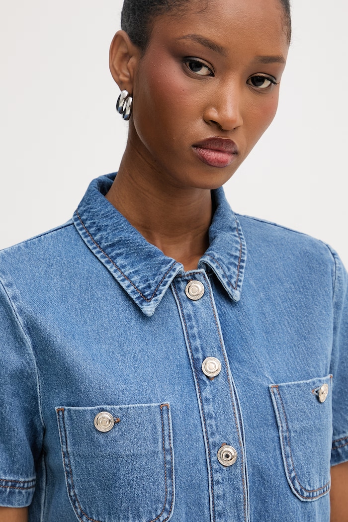 Morgan rochie de denim albastru RSIA