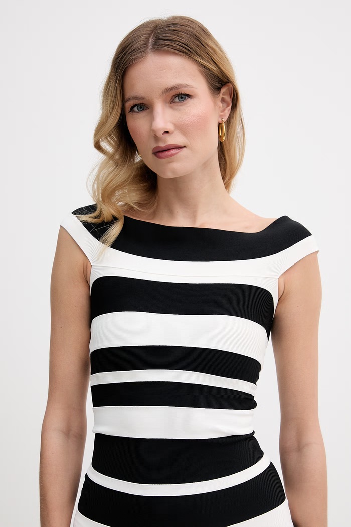 Herve Leger priliehavé šaty čierna HLT8570434