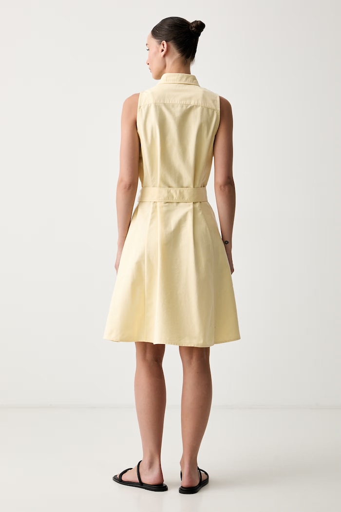 Odzież Polo Ralph Lauren sukienka rozkloszowana bawełniana 211968897 żółty