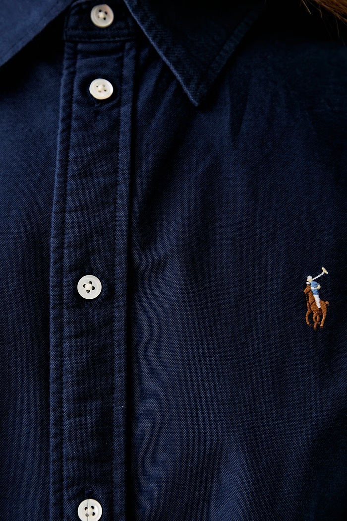 Polo Ralph Lauren šaty s rozšíreným strihom bavlnené 211968897 tmavomodrá