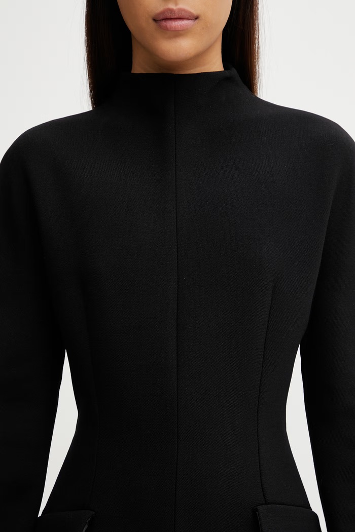 Sportmax Spxtefrite little black dress plain with wool black 2612221011600