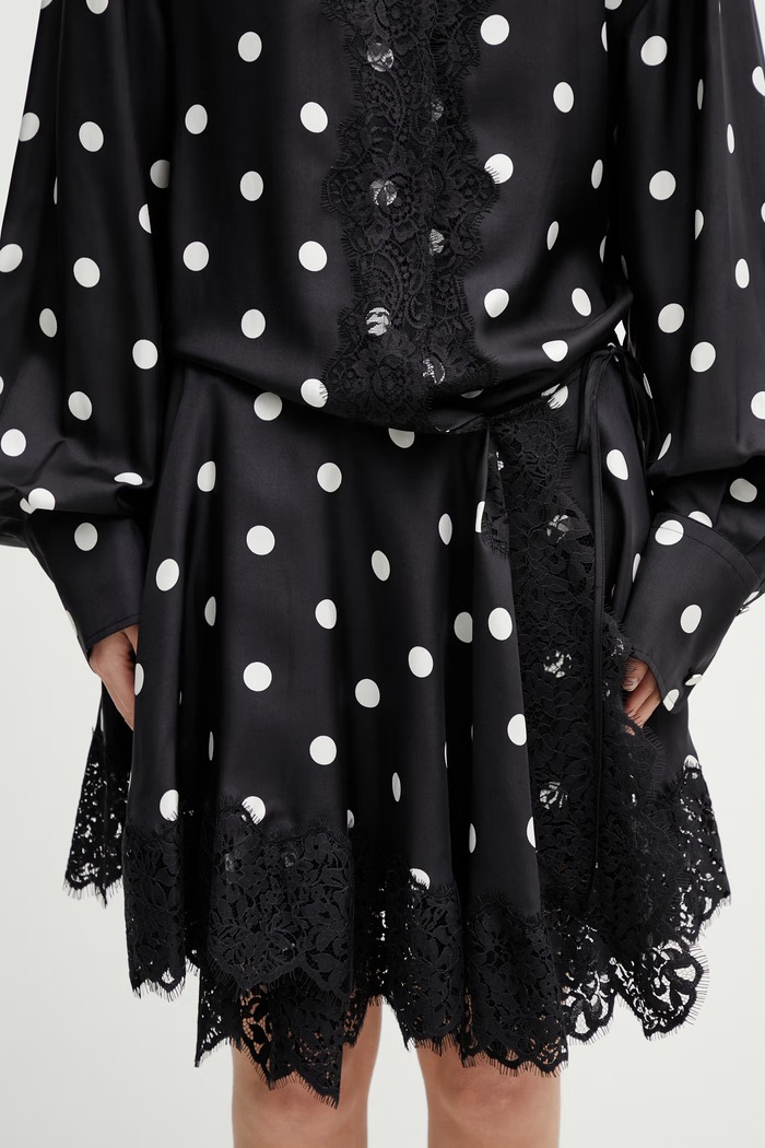 Sportmax Spxbosso wrap dress polka-dot silk black 2612221022600
