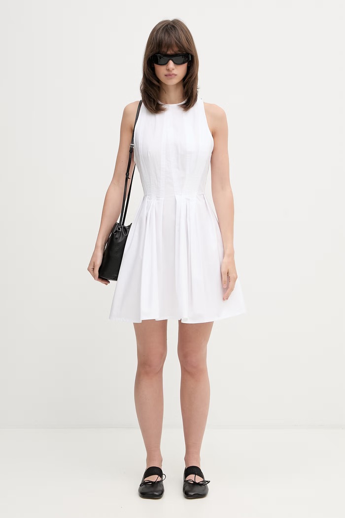 Sportmax Spxara розкльошена сукня однотонна бавовняна 2612221102600