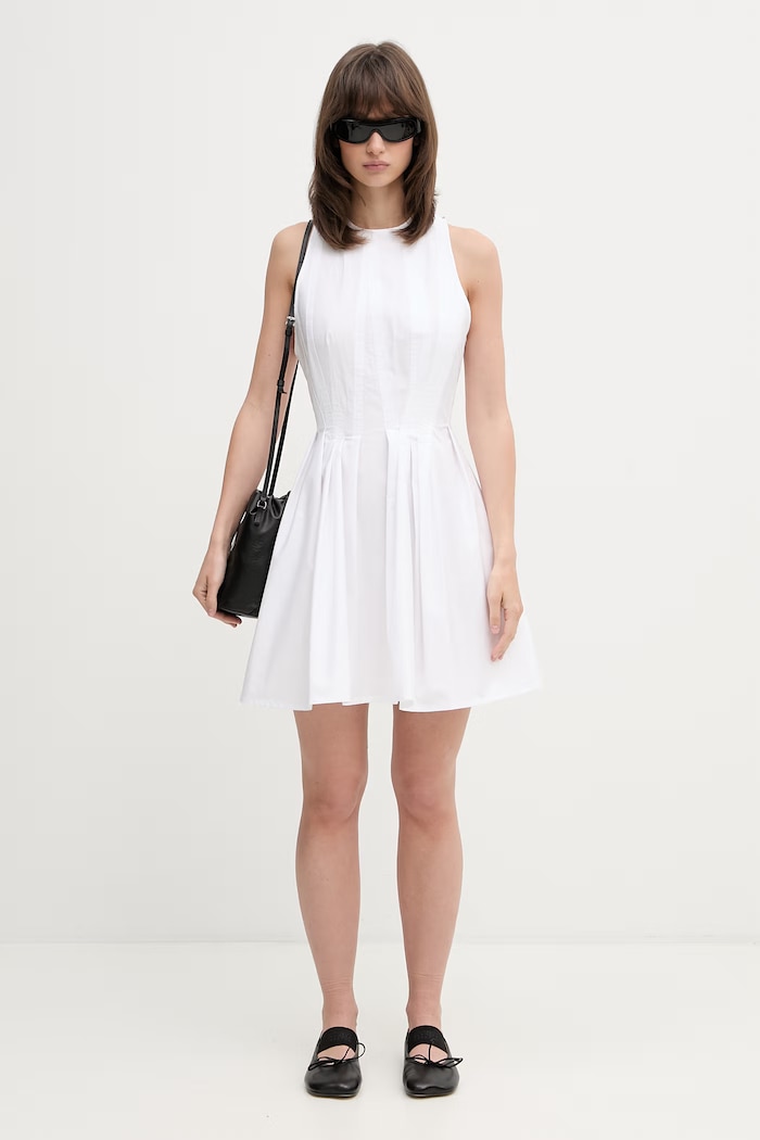 Sportmax Spxara розкльошена сукня однотонна бавовняна 2612221102600