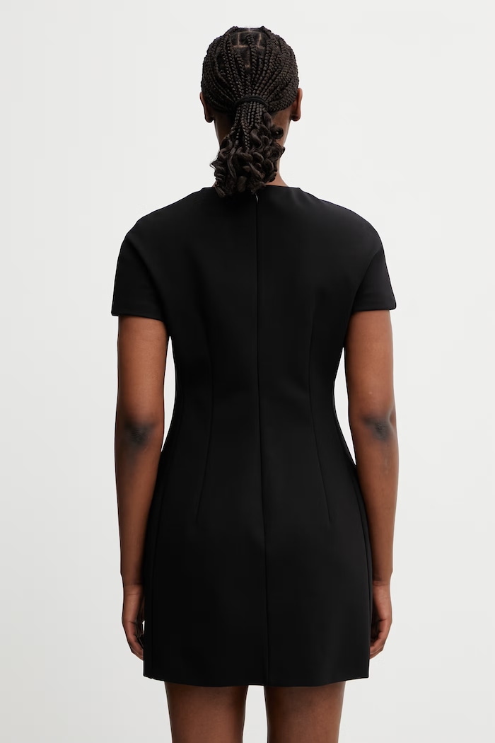 Abbigliamento Sportmax Spxmito vestitino nero liscio con viscosa 2612621062600 nero
