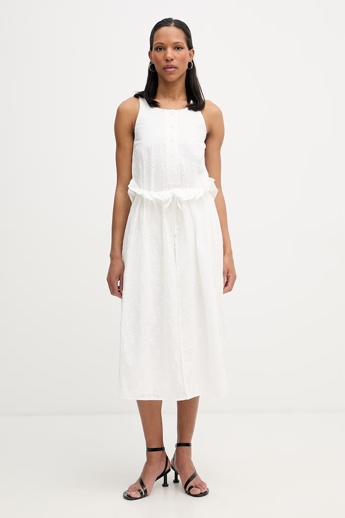 Isabelle Blanche φόρεμα βαμβακερό μπεζ IS26SS.A121.T019