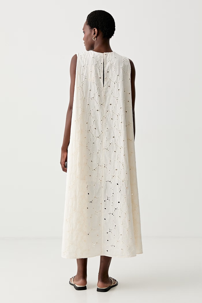 Îmbrăcăminte Marimekko rochie de vară din bumbac 095642 bej
