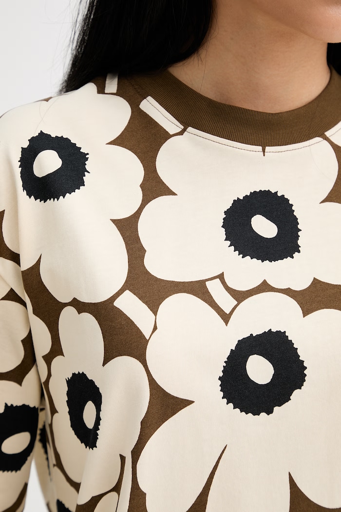Marimekko rochie oversized din bumbac 95504 bej