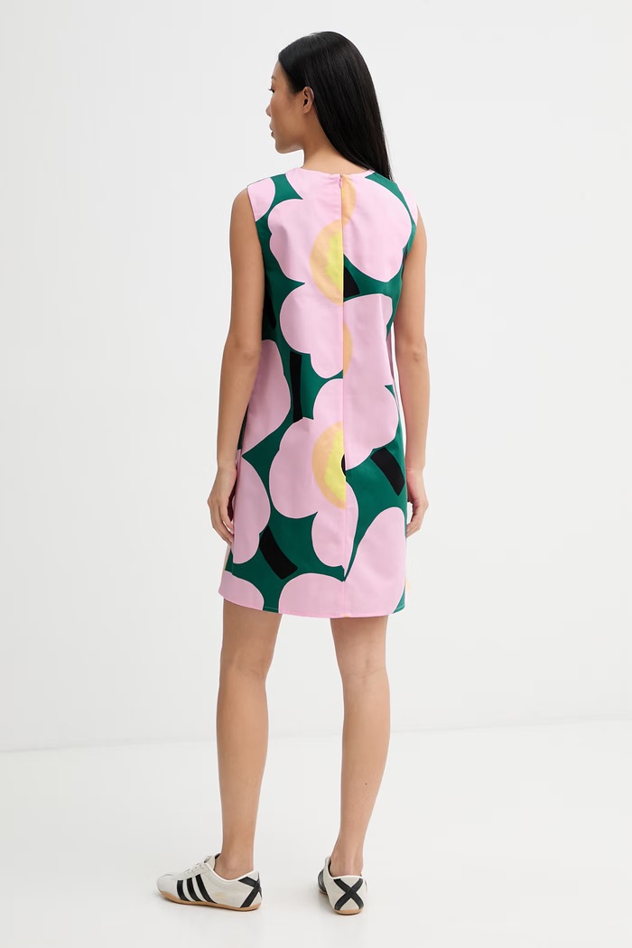 Odzież Marimekko sukienka letnia bawełniana 095623 różowy