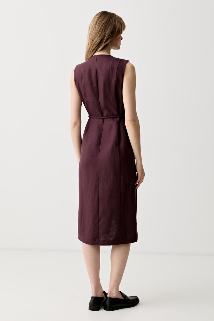 Îmbrăcăminte Sisley rochie petrecută din in 4TTSLV07W violet
