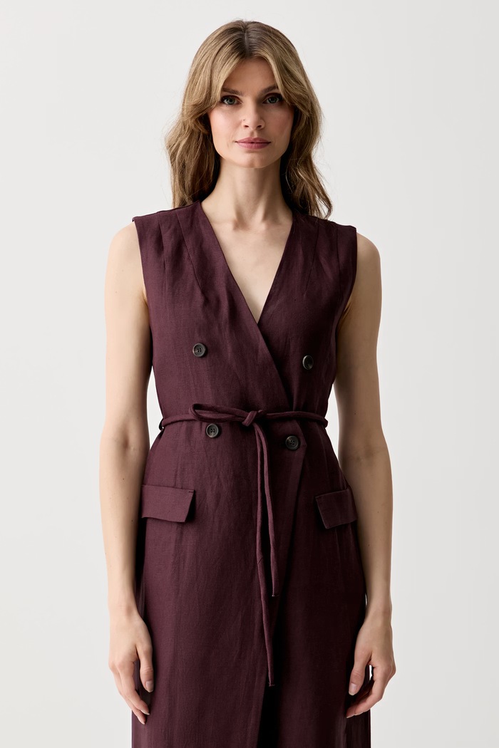 Sisley rochie petrecută din in violet 4TTSLV07W