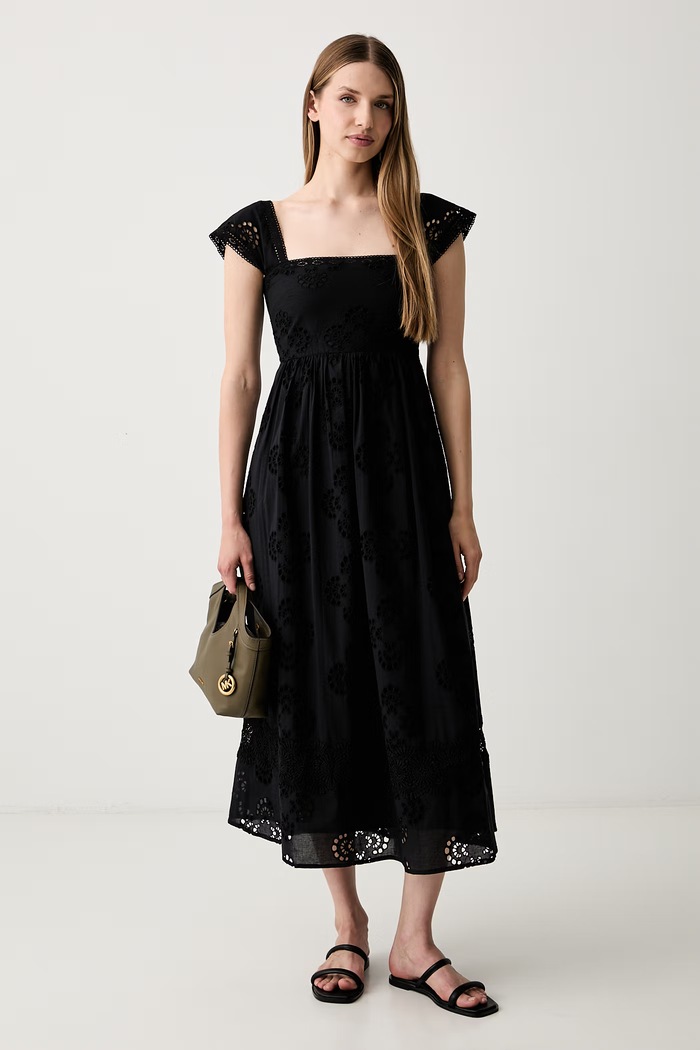 Hoss Intropia sukienka letnia bawełniana 8223377 czarny SS26