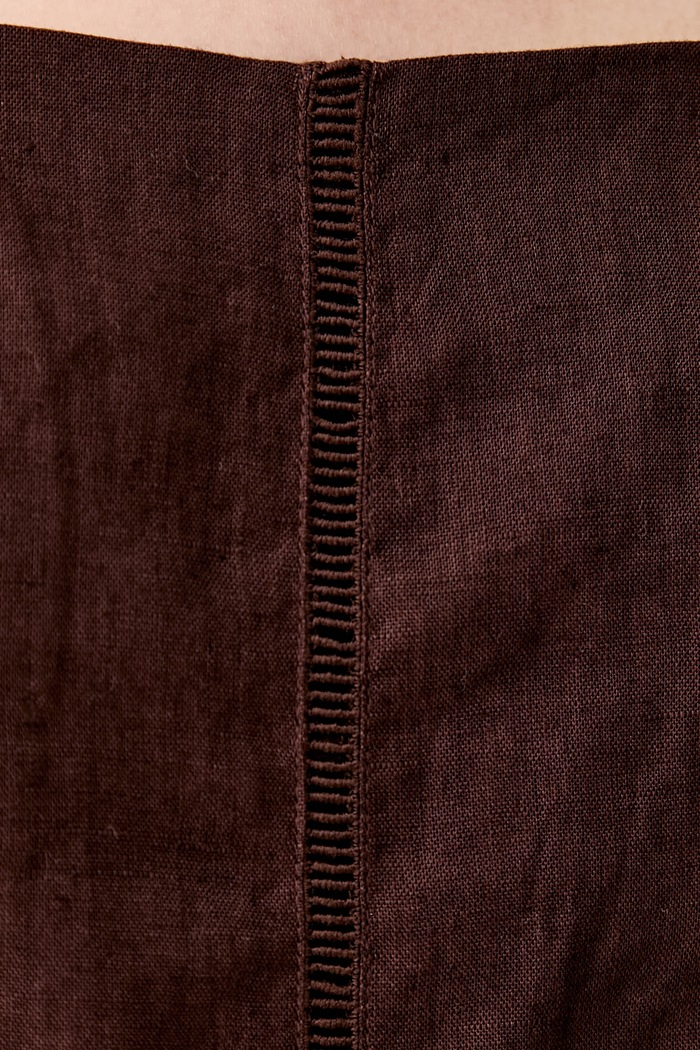 Hoss Intropia rochie de vară din in 8223375 maro