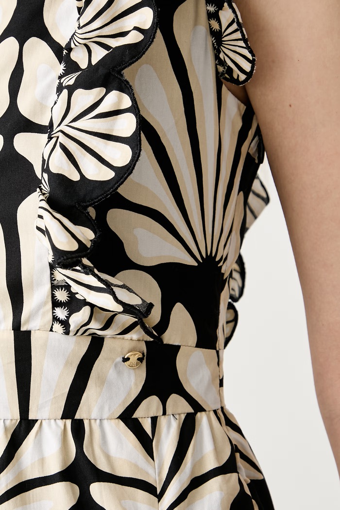 Pedro del Hierro sukienka rozkloszowana bawełniana 3813593 czarny