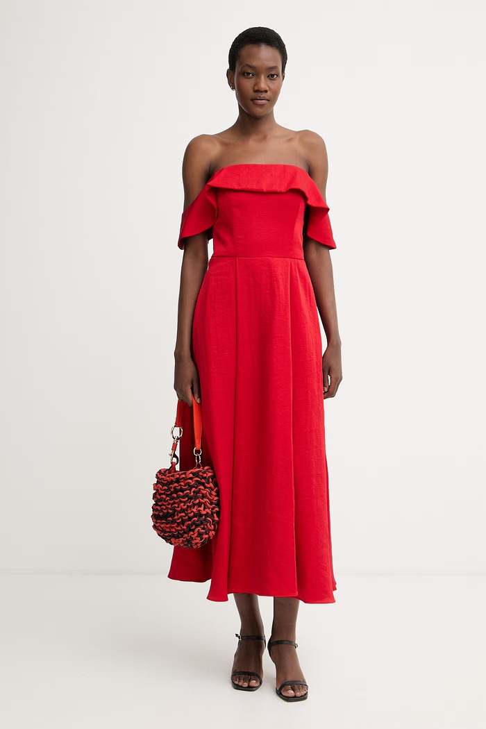 Pedro del Hierro váll nélküli lenvászonnal 3813588 piros SS26