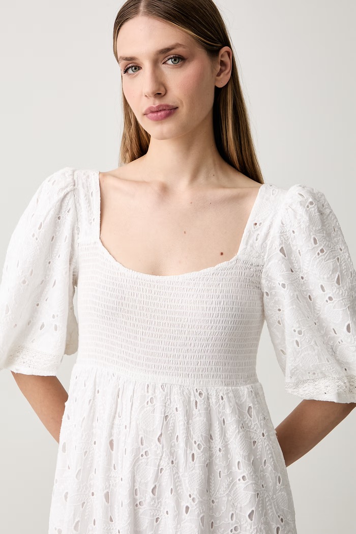 Pedro del Hierro sukienka letnia bawełniana biały 3813576